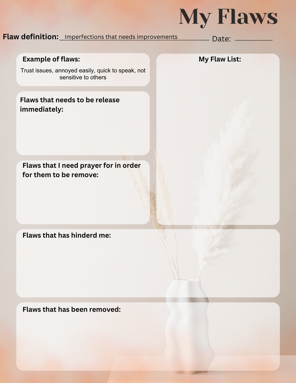 The Beauty Series Self Discovery Prayer Jornal