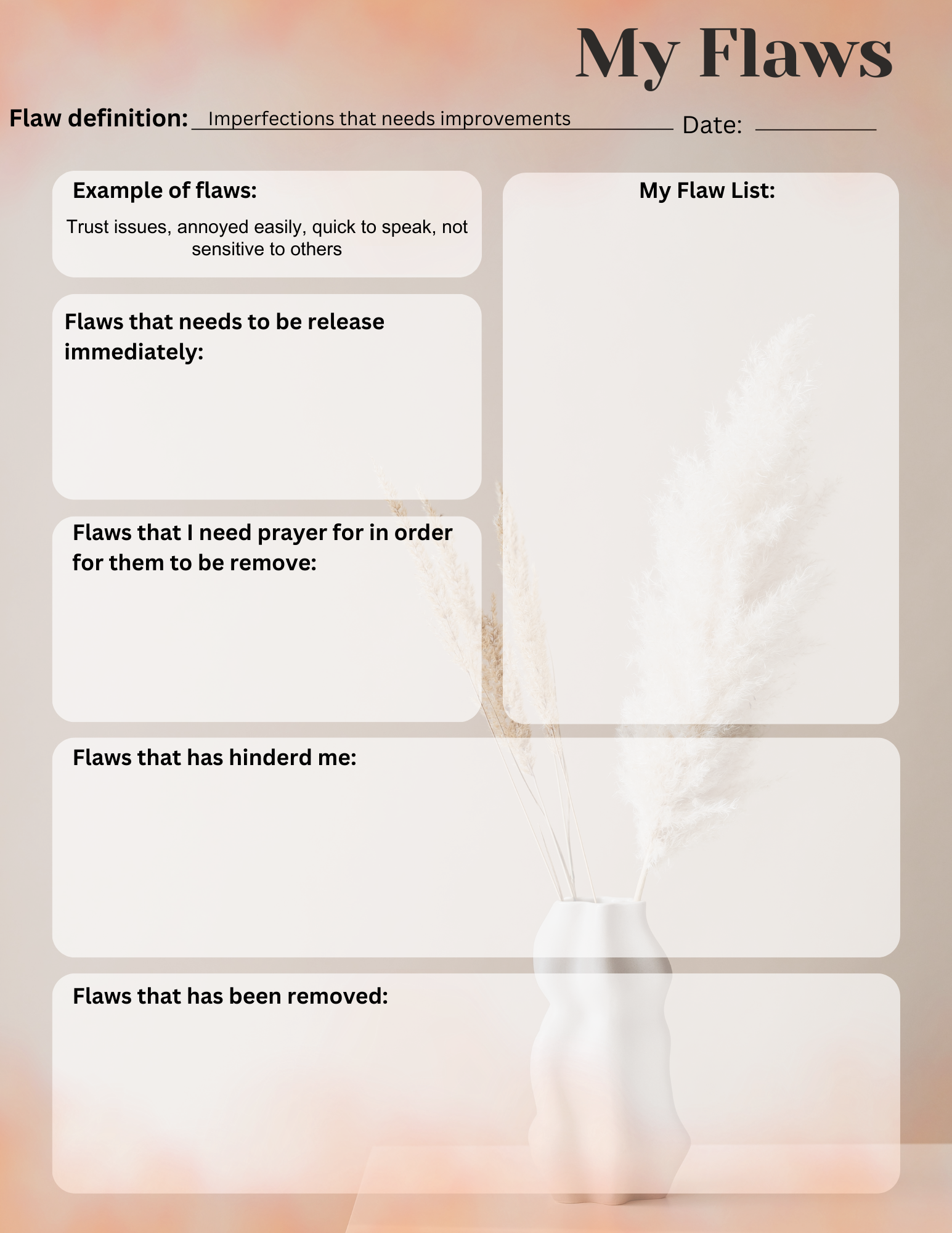 The Beauty Series Self Discovery Prayer Jornal